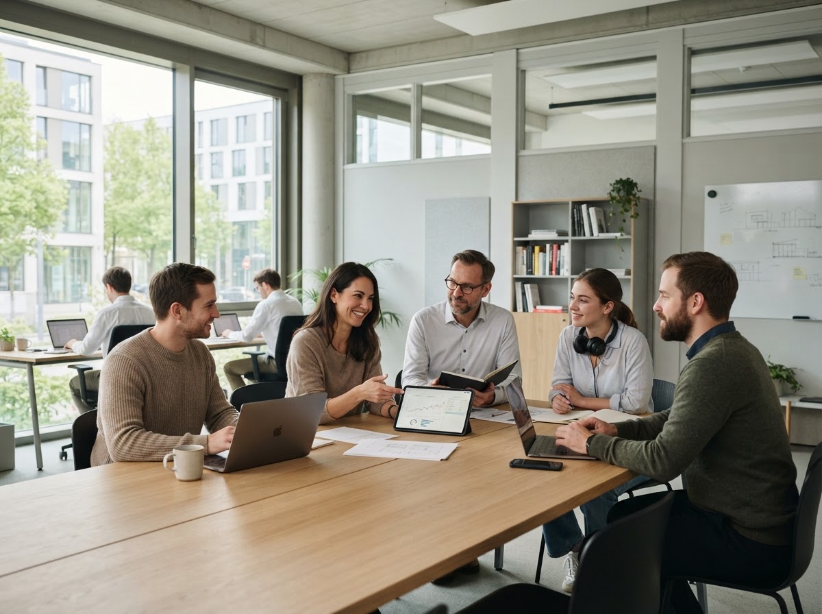 Relaxo Vuni — Beratungssituation mit Fokus auf Ruhe und Übersicht
